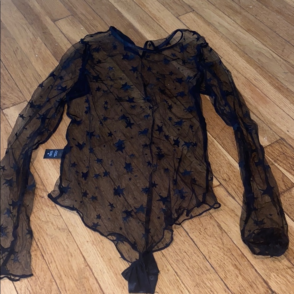 FINAL SALE! Black intimate star bodysuit
